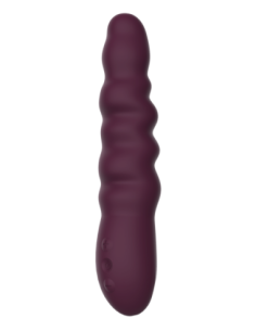 VIBRADOR ESSENTIALS RIBBED POWER MORADO 2