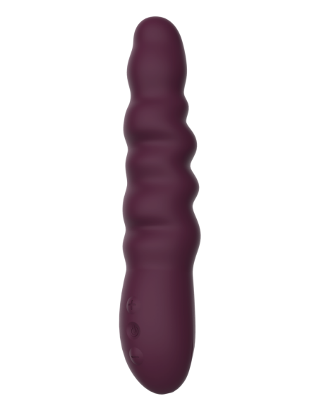 VIBRADOR ESSENTIALS RIBBED POWER MORADO