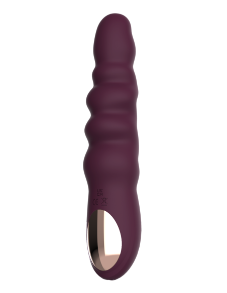 VIBRADOR ESSENTIALS RIBBED POWER MORADO