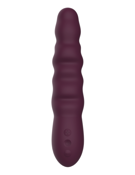 VIBRADOR ESSENTIALS RIBBED POWER MORADO