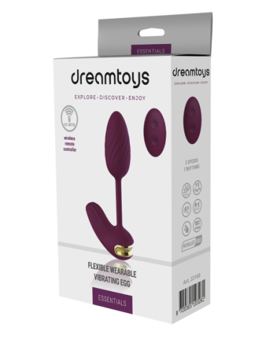 HUEVO VIBRADOR ESSENTIALS WEARABLE FLEXIBLE MORADO