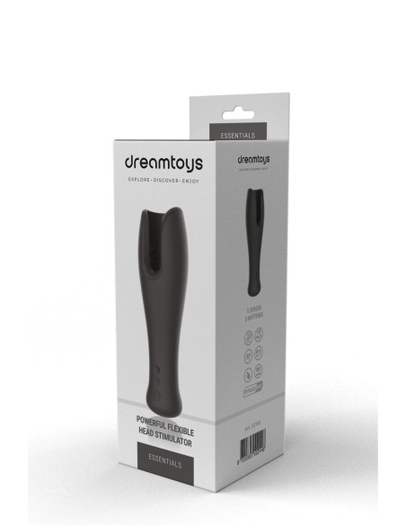 ESSENTIALS POTENTE ESTIMULADOR DE CABEZA FLEXIBLE NEGRO