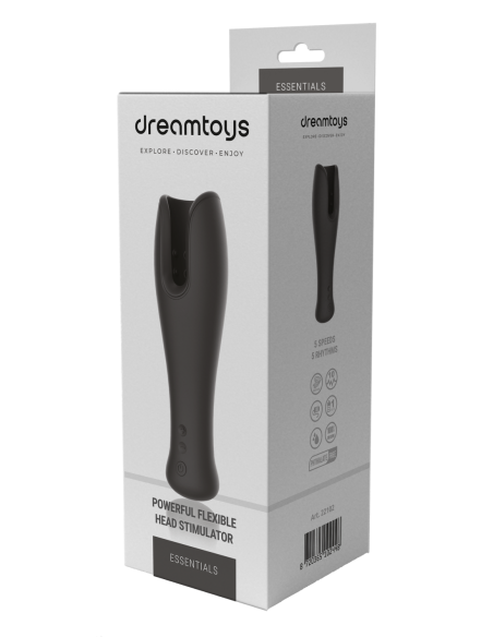ESSENTIALS POTENTE ESTIMULADOR DE CABEZA FLEXIBLE NEGRO