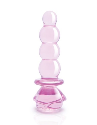 TAPÓN CON CUENTAS DE CRISTAL ESMALTE ROSA