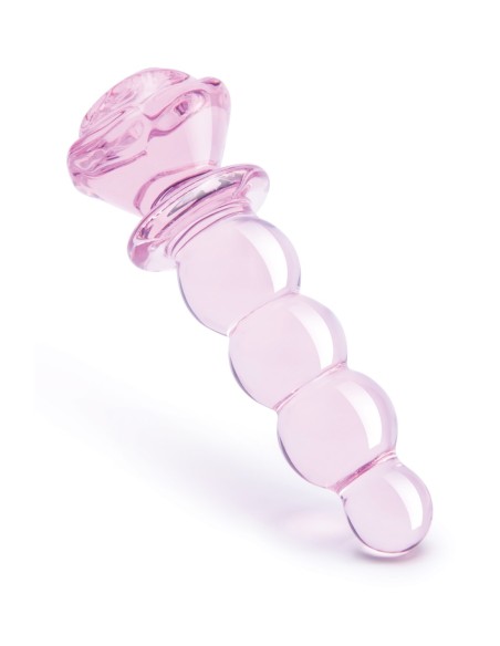 TAPÓN CON CUENTAS DE CRISTAL ESMALTE ROSA