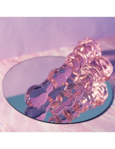 TAPÓN CON CUENTAS DE CRISTAL ESMALTE ROSA