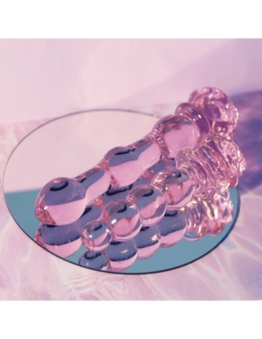 TAPON CON CUENTAS DE CRISTAL ESMALTE ROSA