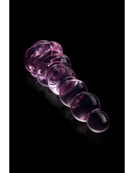 TAPÓN CON CUENTAS DE CRISTAL ESMALTE ROSA