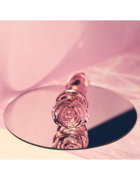 TAPÓN CON CUENTAS DE CRISTAL ESMALTE ROSA