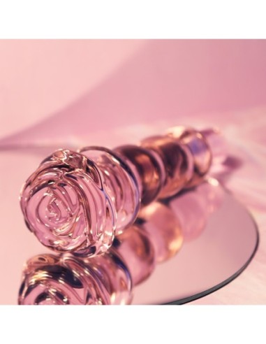 TAPÓN CON CUENTAS DE CRISTAL ESMALTE ROSA