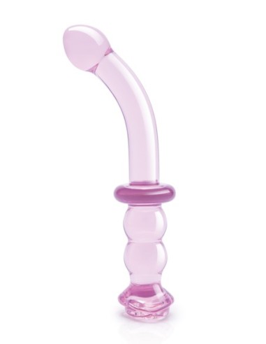 DILDO G-SPOT GLAZE GLASS ROSEBUD