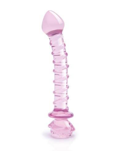 DILDO PUNTO G ESPIRAL ROSEBUD DE VIDRIO GLAZE