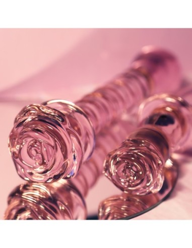 CONSOLADOR PUNTO G ESPIRAL ROSEBUD DE VIDRIO GLAZE