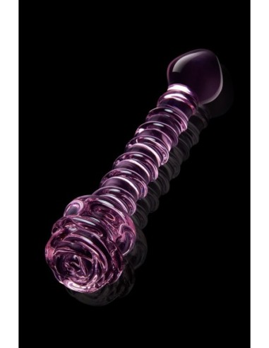 CONSOLADOR PUNTO G ESPIRAL ROSEBUD DE VIDRIO GLAZE