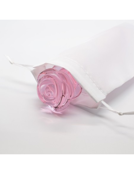 CONSOLADOR PUNTO G ESPIRAL ROSEBUD DE VIDRIO GLAZE