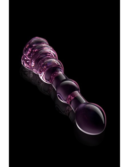 DILDO CON CUENTAS DE VIDRIO GLAZE ROSEBUD