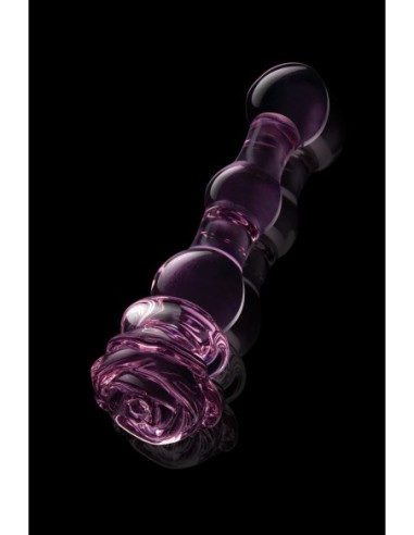 DILDO CON CUENTAS DE VIDRIO GLAZE ROSEBUD