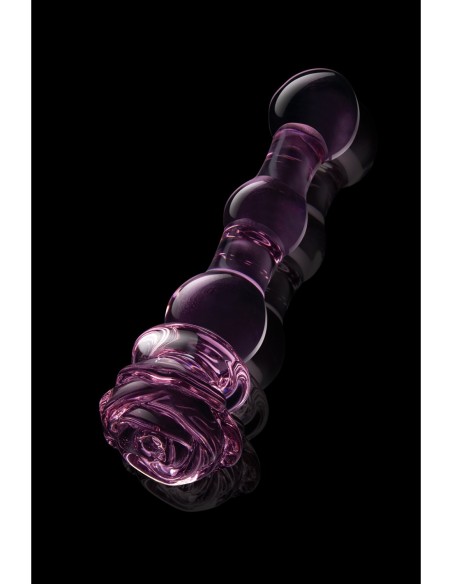 DILDO CON CUENTAS DE VIDRIO GLAZE ROSEBUD