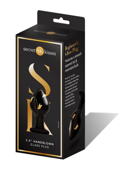 BESOS SECRETOS TAPÓN DE VIDRIO SOPLADO A MANO DE 3,5 PULGADAS