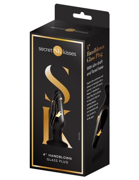 TAPÓN DE VIDRIO SOPLADO A MANO DE 4 PULGADAS DE BESOS SECRETOS