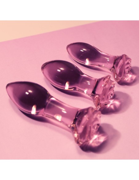 SET DE ENTRENAMIENTO ANAL GLAZE GLASS ROSEBUD