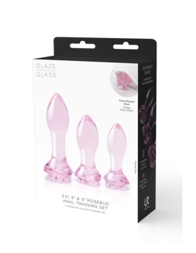 SET DE ENTRENAMIENTO ANAL GLAZE GLASS ROSEBUD
