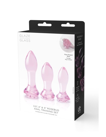 SET DE ENTRENAMIENTO ANAL GLAZE GLASS ROSEBUD