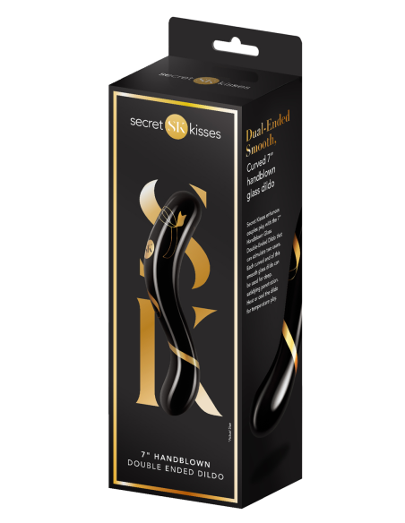 BESOS SECRETOS CONSOLADOR DE DOBLE TERMINACIÓN SOPLADO A MANO DE 7 PULGADAS