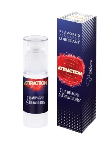 MAI ATTRACTION LUBRICANTE BESABLE SABOR CHAMPÁN FRESA 50ML