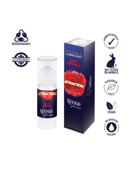 MAI ATTRACTION LUBRICANTE BESABLE EFECTO CALIENTE SABOR MANGO 50ML