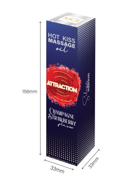 MAI ATTRACTION HOT KISS ACEITE DE MASAJE CHAMPÁN SABOR FRESA 50ML