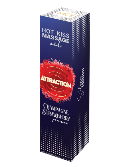 MAI ATTRACTION HOT KISS ACEITE DE MASAJE CHAMPÁN SABOR FRESA 50ML