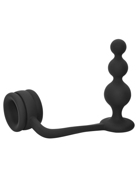 RAMROD COCKRING WITH BEADED ANAL PLUG