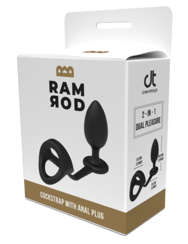 RAMROD COCKSTRAP CON TAPÓN ANAL