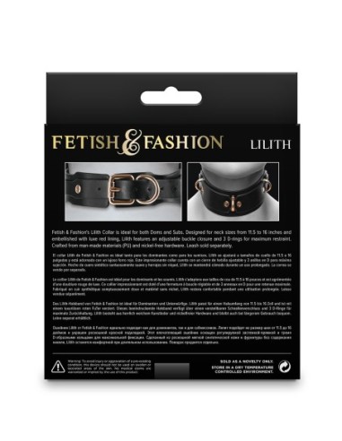 FETICHE & MODA LILITH COLLAR NEGRO