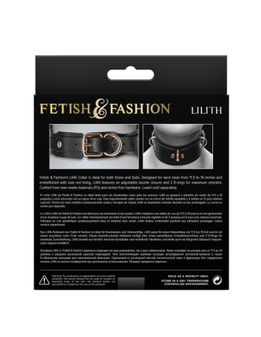 FETICHE & MODA LILITH COLLAR NEGRO