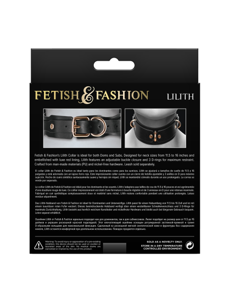 FETICHE & MODA LILITH COLLAR NEGRO