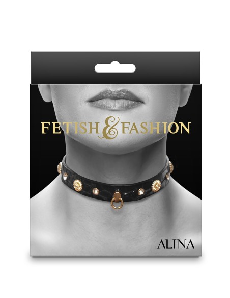 FETISH & FASHION ALINA COLLAR BLACK