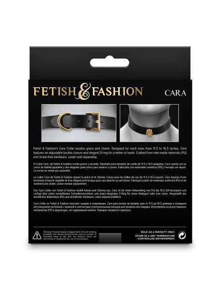 FETICHE & MODA CARA COLLAR NEGRO