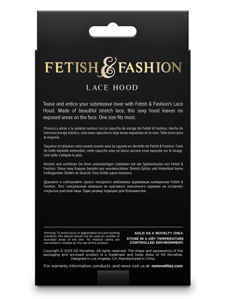 FETISH & FASHION LACE HOOD WHITE