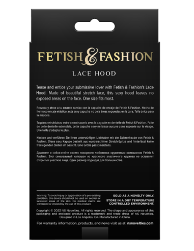 FETISH & FASHION LACE HOOD WHITE