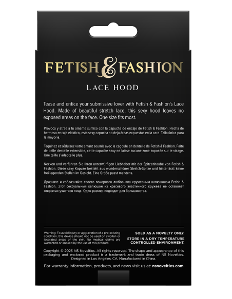 FETICHE & MODA CAPUCHA DE ENCAJE BLANCO