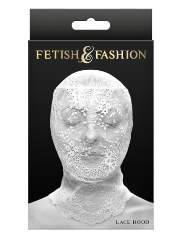 FETISH & FASHION LACE HOOD WHITE