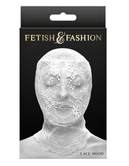 FETISH & FASHION LACE HOOD WHITE