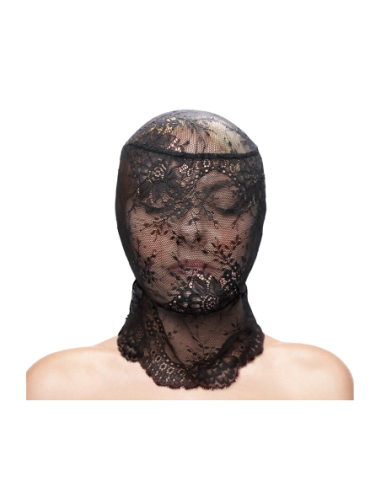 FETISH & FASHION LACE HOOD BLACK