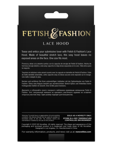 FETICHE & MODA CAPUCHA DE ENCAJE NEGRO