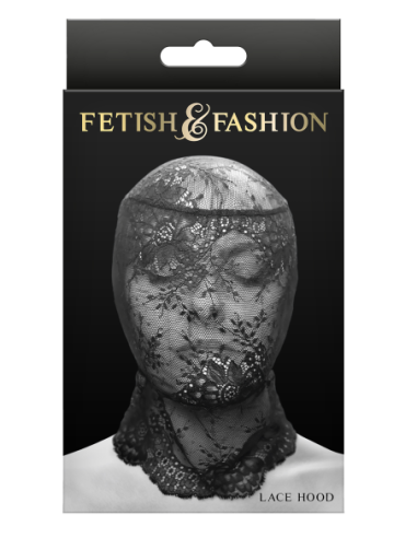 FETICHE & MODA CAPUCHA DE ENCAJE NEGRO
