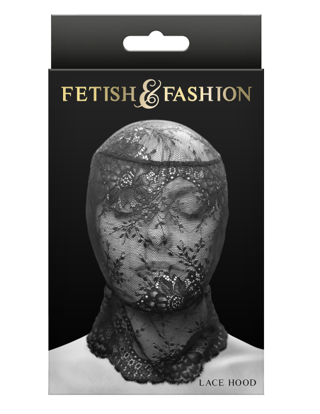 FETICHE & MODA CAPUCHA DE ENCAJE NEGRO