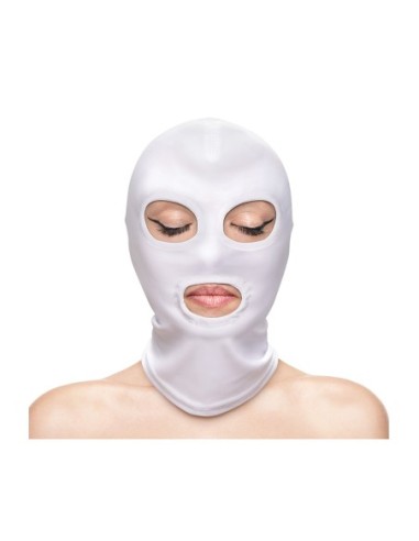 FETISH & FASHION EYES & MOUTH HOOD WHITE