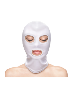 FETISH & FASHION EYES & MOUTH HOOD WHITE 2